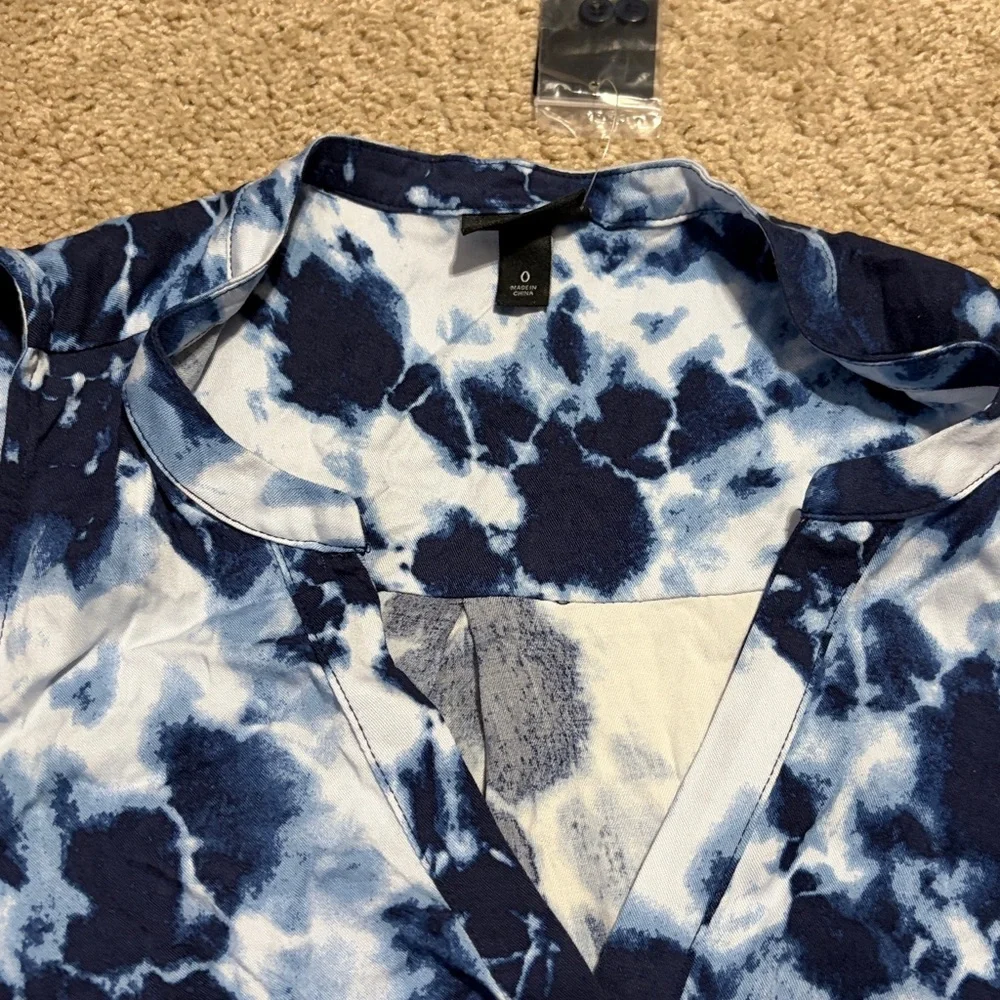 Torrid Blue Tie Dye Front Button Dress Size 0 (large)  NWT Sleeveless - Picture 3 of 7